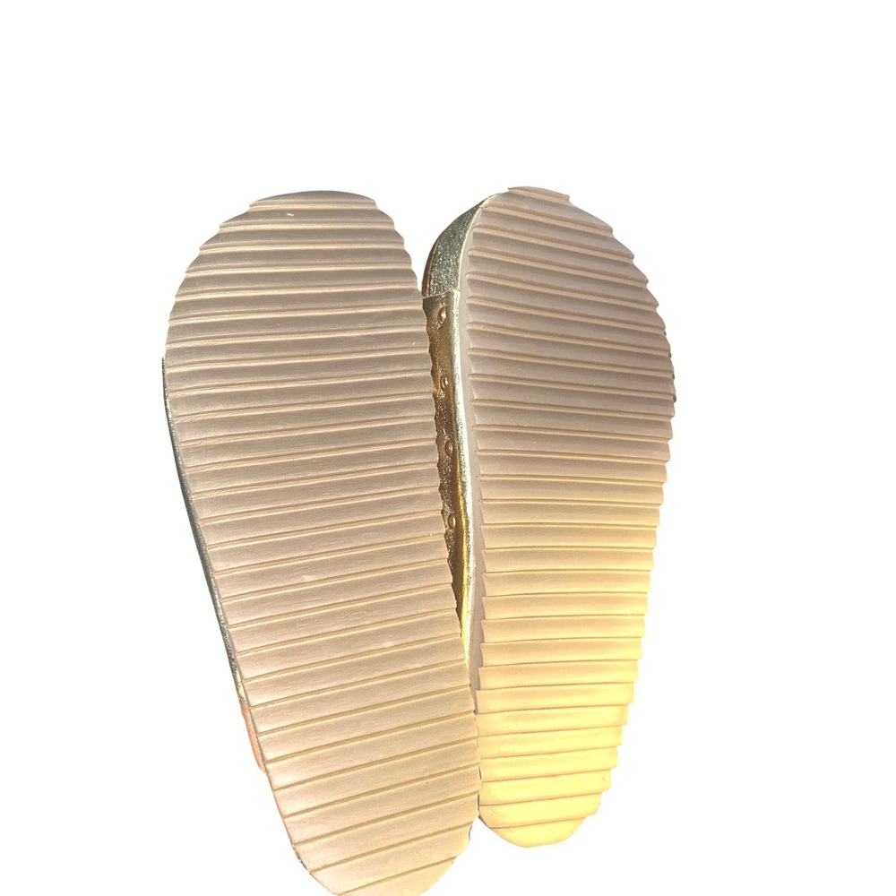 Hey Girl by Corkys Wannabe Gold Metallic Platform Studded Sandals Womens 10 - Picture 6 of 9